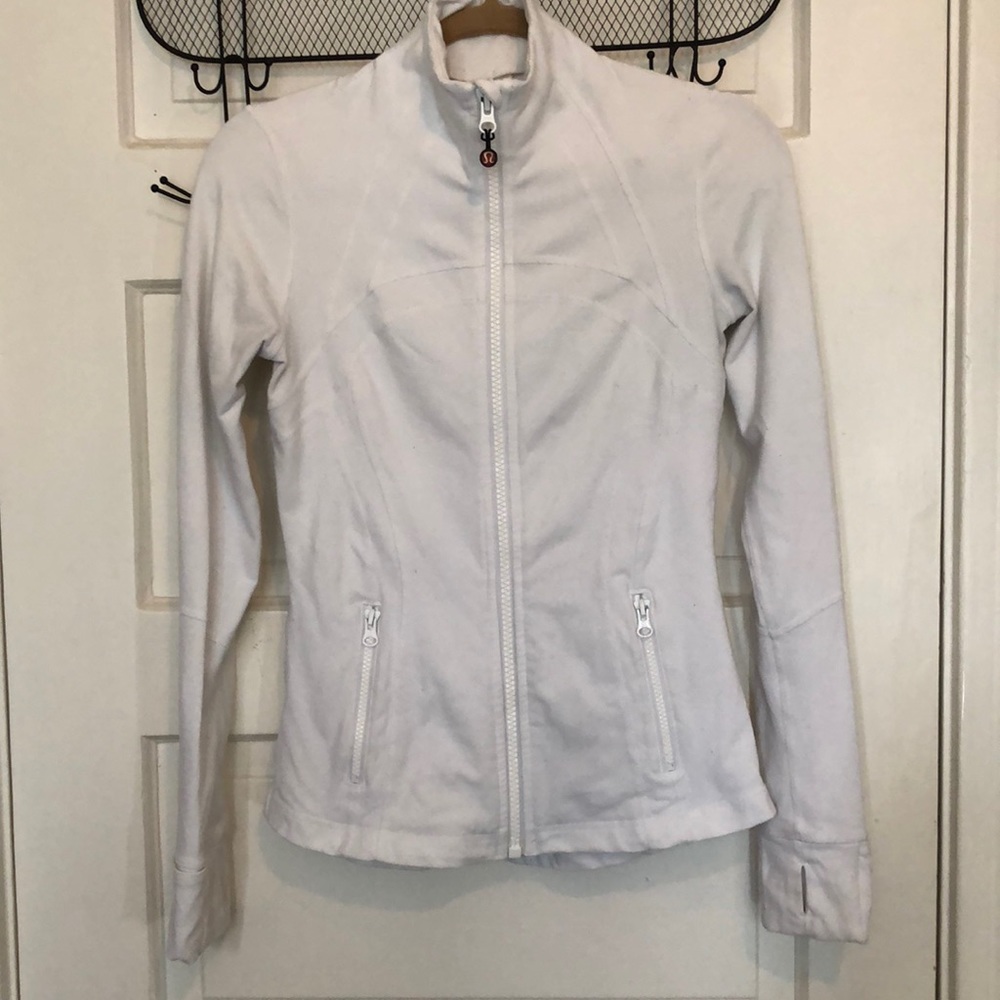 Lululemon White Zip-up Jacket